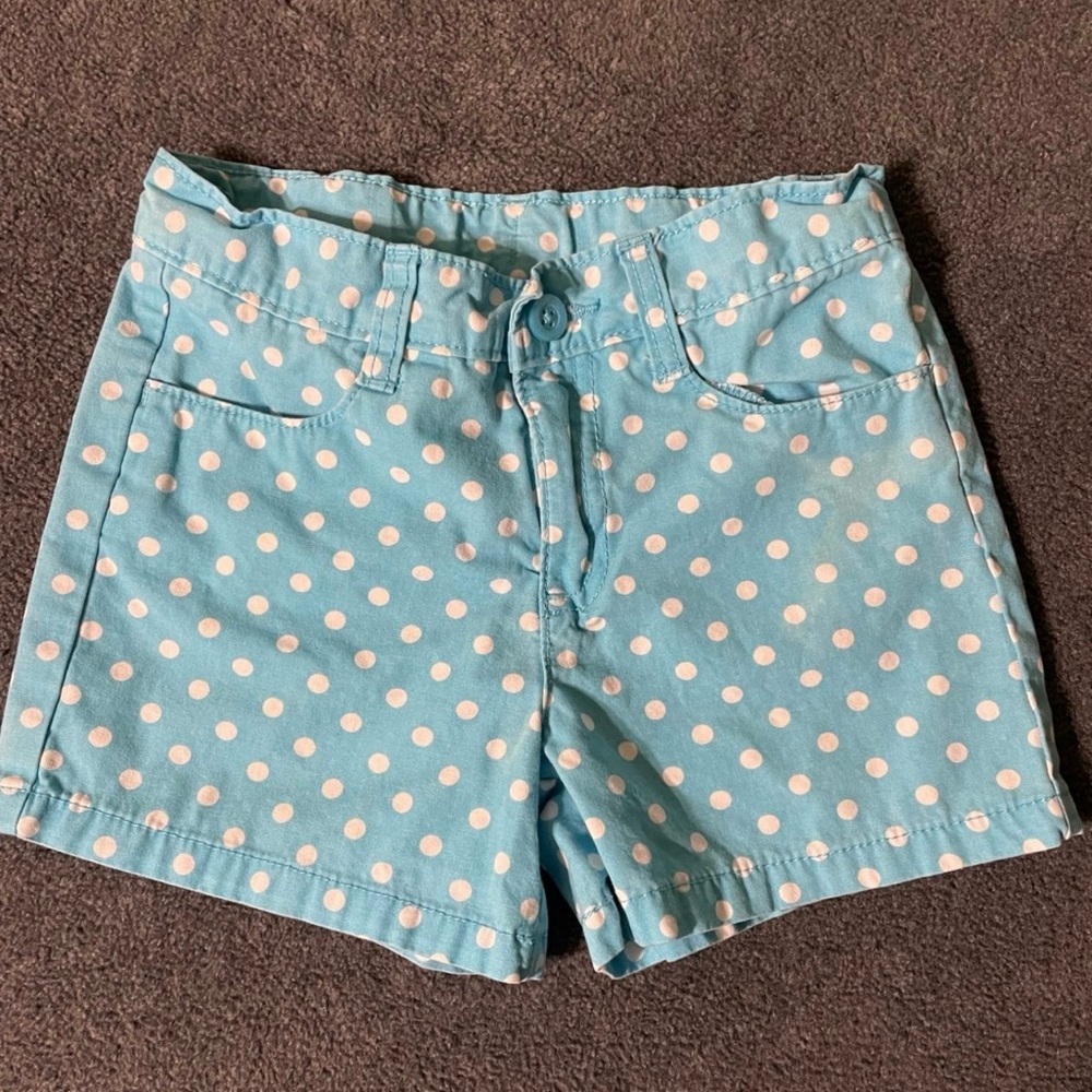 Gymboree Blue Polka Dot Shorts Size 6/7 Adjustable